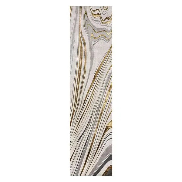 Tapis lavable abstrait de luxe avec motif marbré pour couloir et cuisine ACCESS MEUBLE