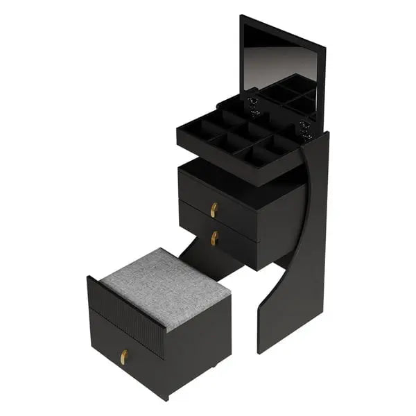 Mini-coiffeuse avec miroir et tabouret ACCESS MEUBLE