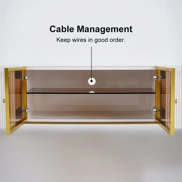 Meuble TV ovale moderne avec 2 portes ACCESS MEUBLE