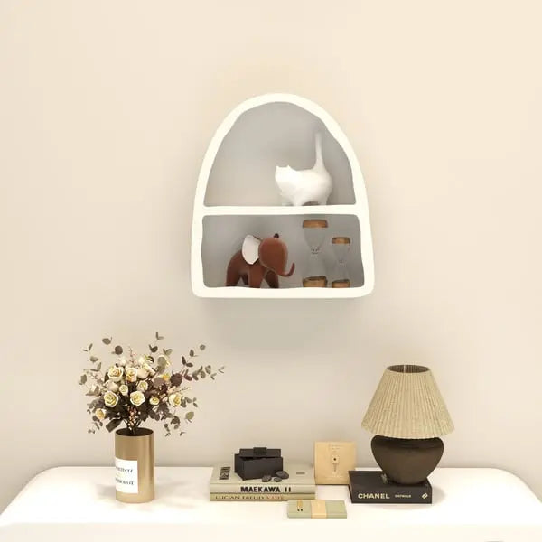 Étagère murale cintrée art déco en Bois avec Rangement ACCESS MEUBLE
