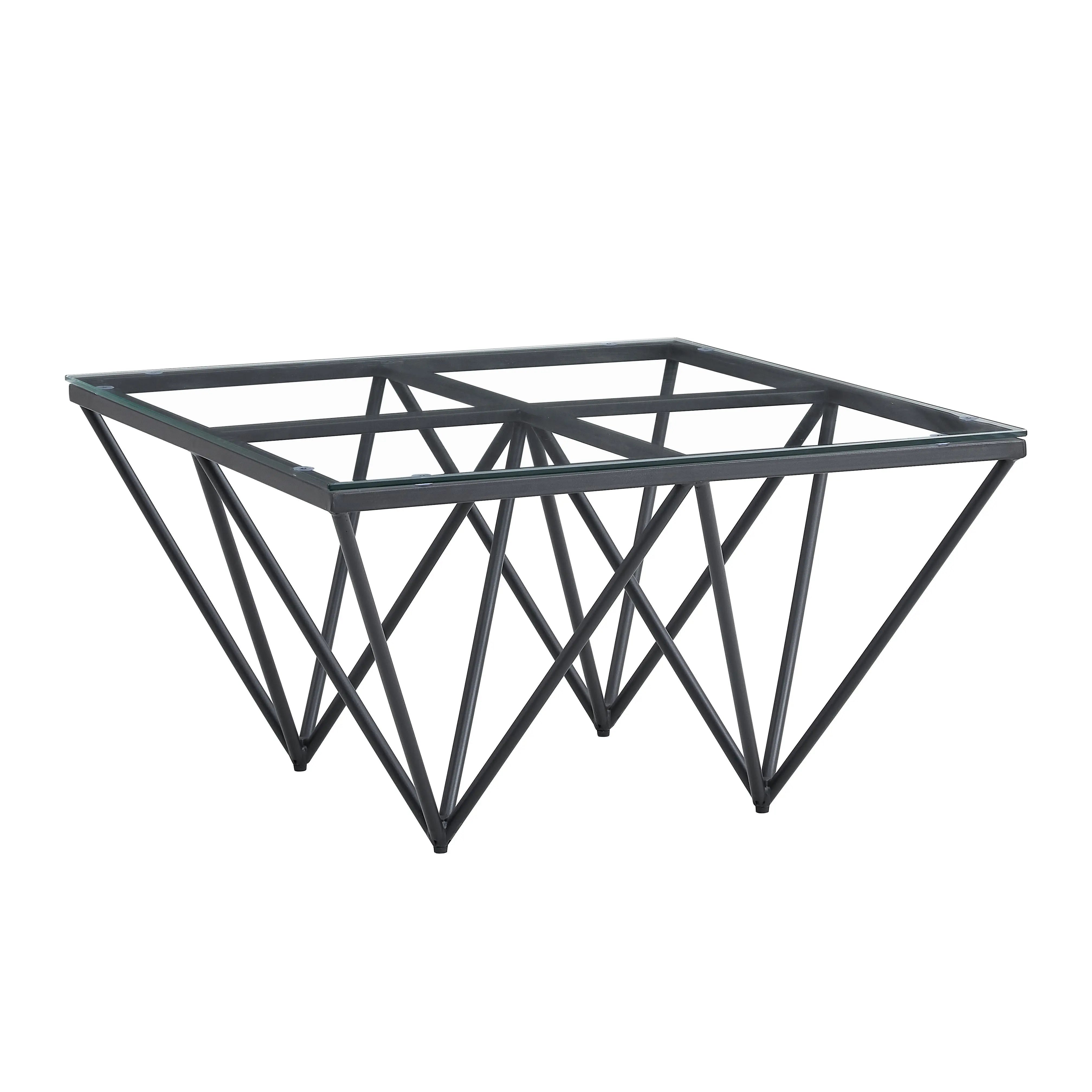 Table basse GIZEH métal noir marbre noir ACCESS MEUBLE