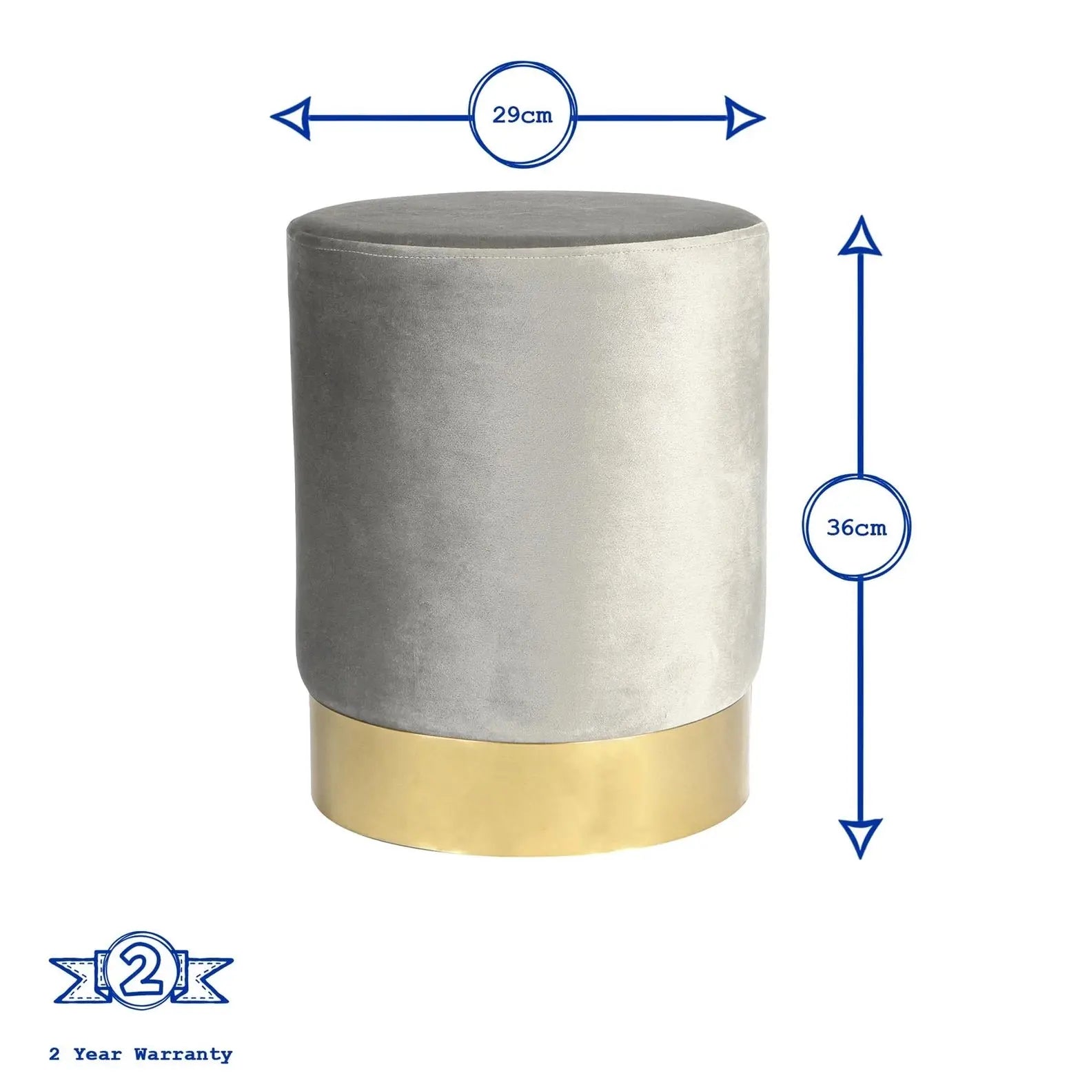 Pouf rond en velours HARBOUR ACCESS MEUBLE