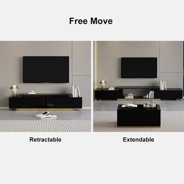 Meuble TV Brillant extensible moderne ACCESS MEUBLE