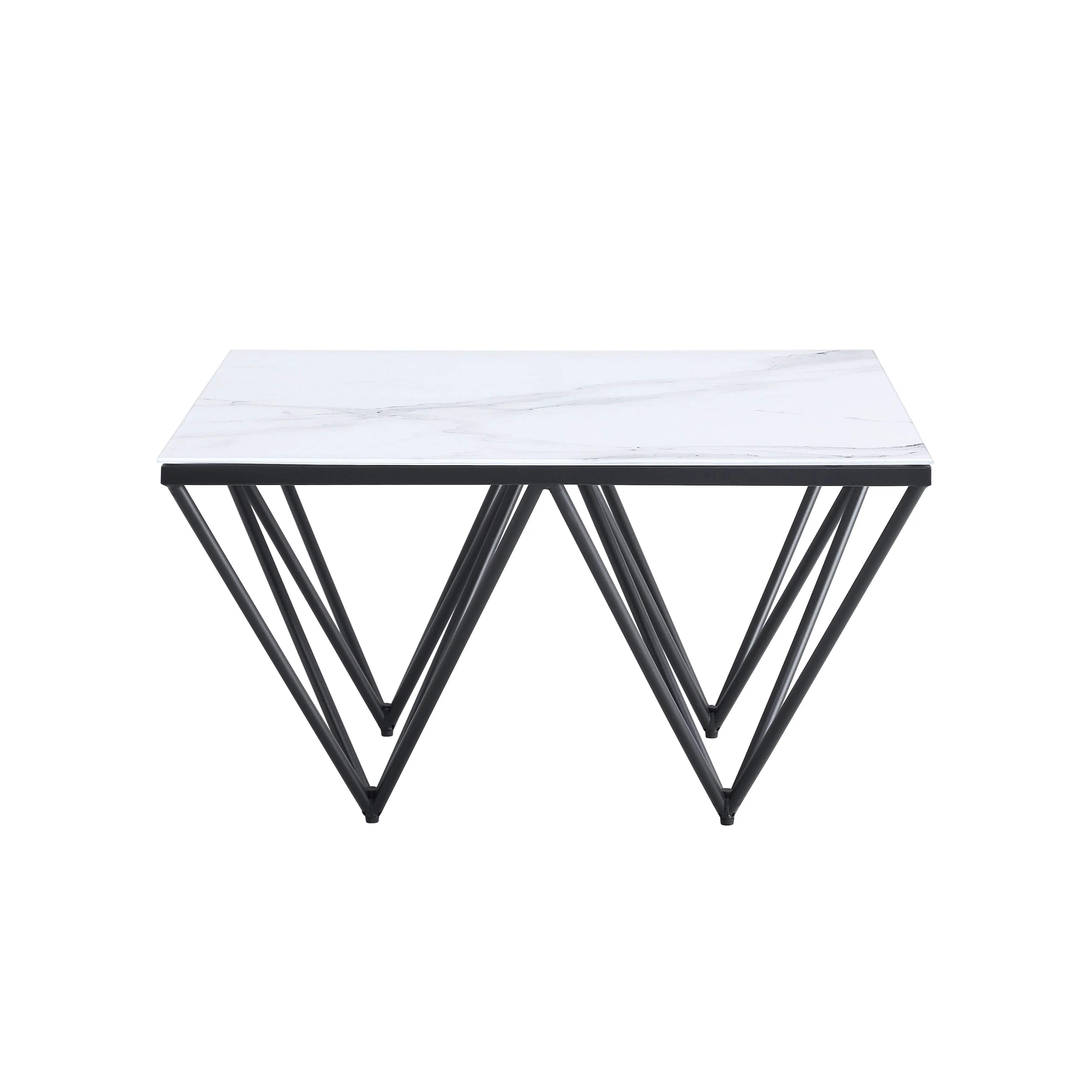 Table basse GIZEH métal noir marbre noir ACCESS MEUBLE