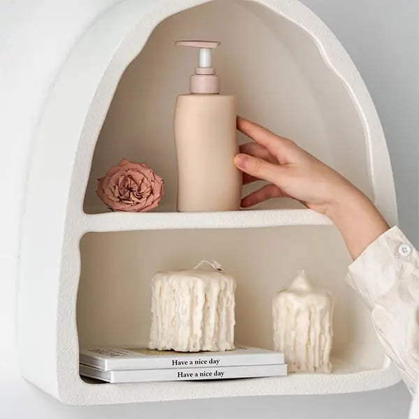 Étagère murale cintrée art déco en Bois avec Rangement ACCESS MEUBLE