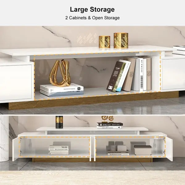 Meuble TV Brillant extensible moderne ACCESS MEUBLE