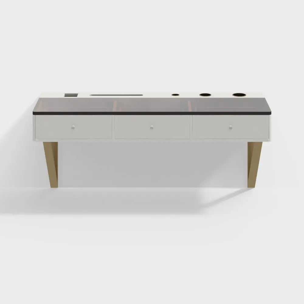 Coiffeuse Mural Table De Toilette Flottant En Verre Trempé ACCESS MEUBLE