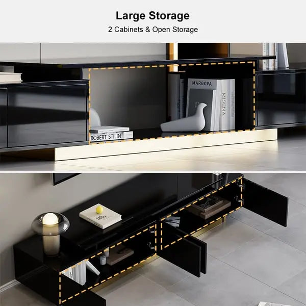 Meuble TV Brillant extensible moderne ACCESS MEUBLE