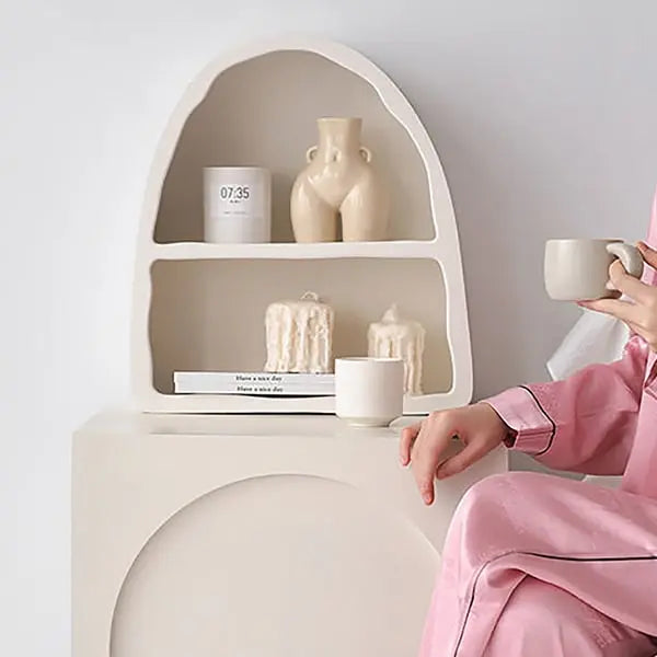 Étagère murale cintrée art déco en Bois avec Rangement ACCESS MEUBLE