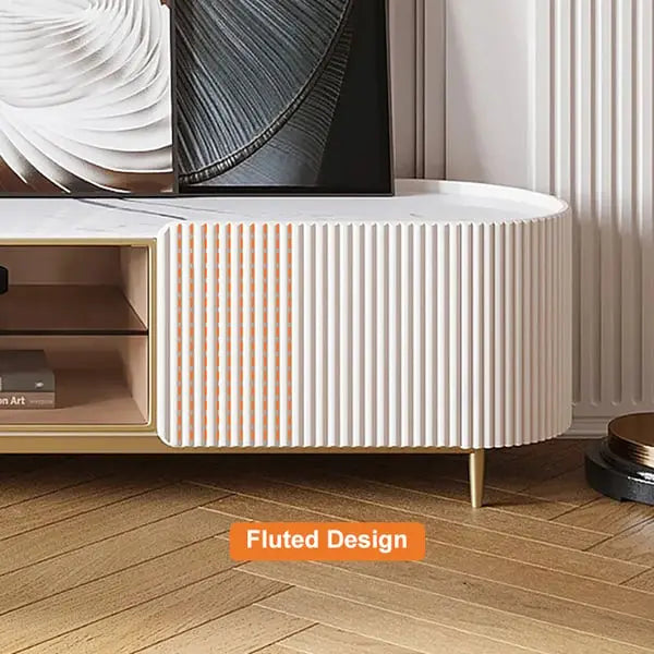 Meuble TV ovale moderne avec 2 portes ACCESS MEUBLE