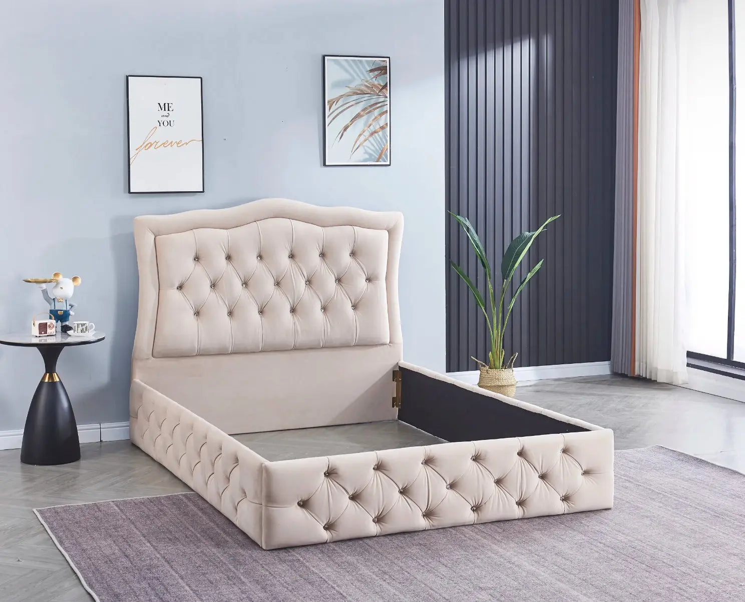 Cadre de lit TREND velours ACCESS MEUBLE