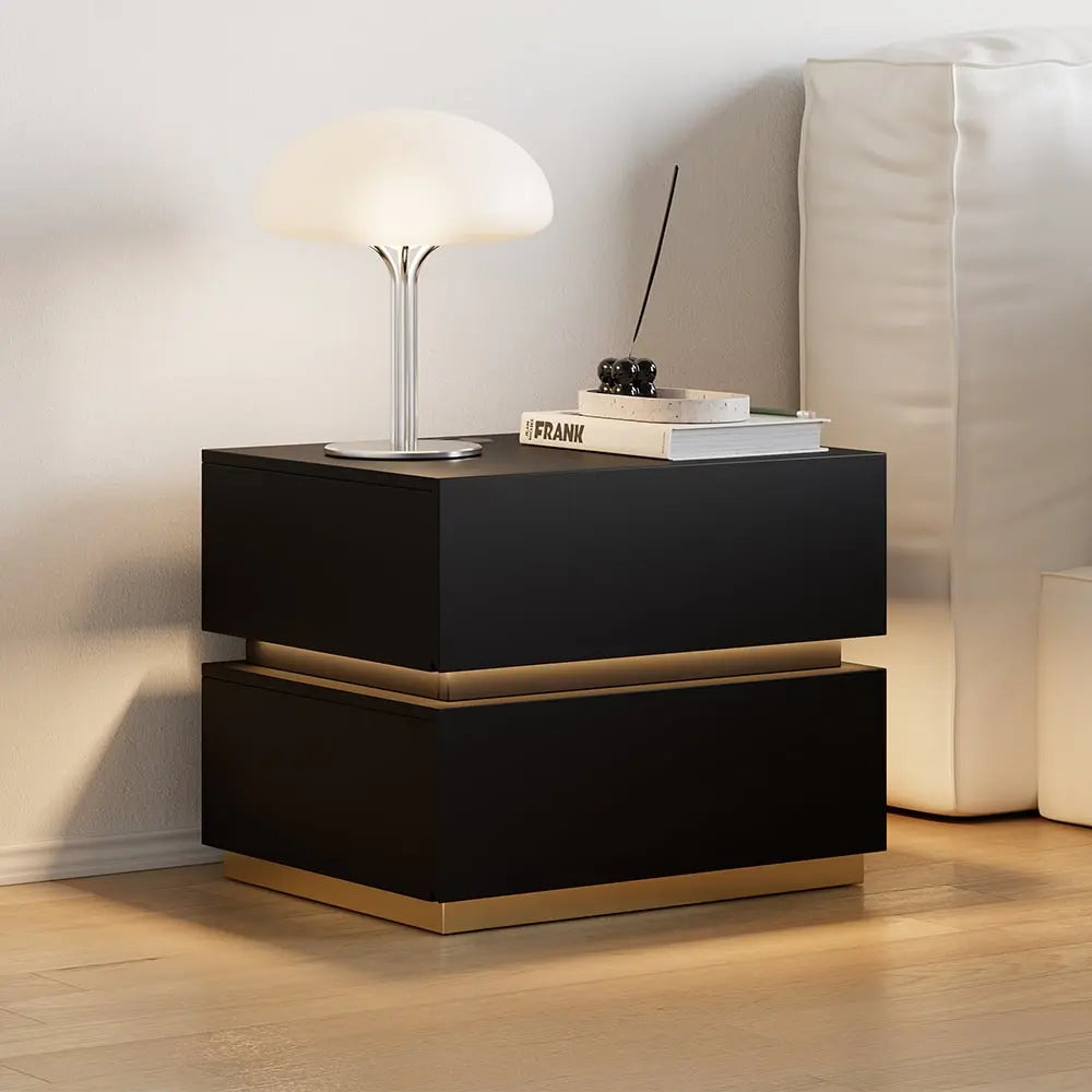 Chevet blanc à led avec chargeur induction ACCESS MEUBLE