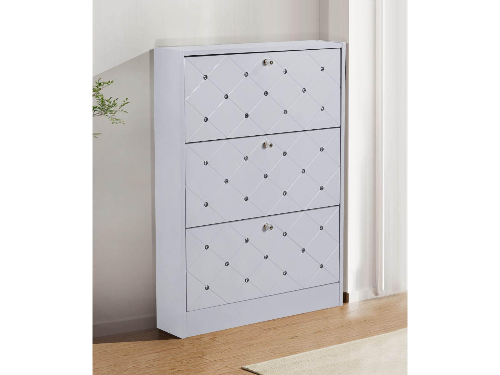 Meuble à chaussure en strass avec a porte