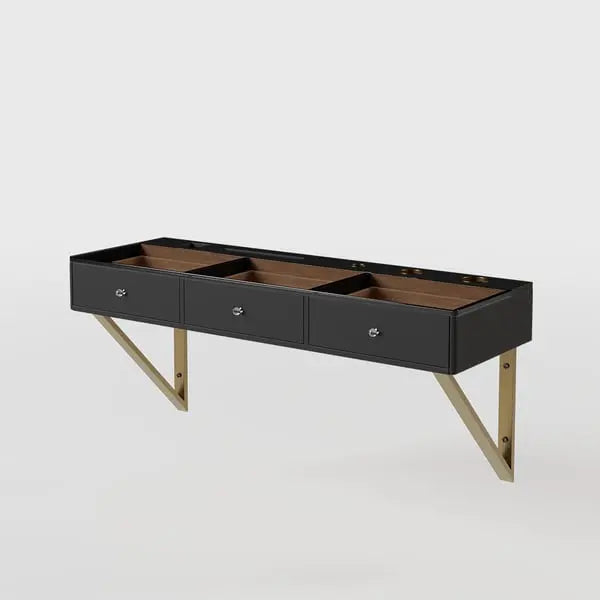 Coiffeuse Mural Table De Toilette Flottant En Verre Trempé ACCESS MEUBLE