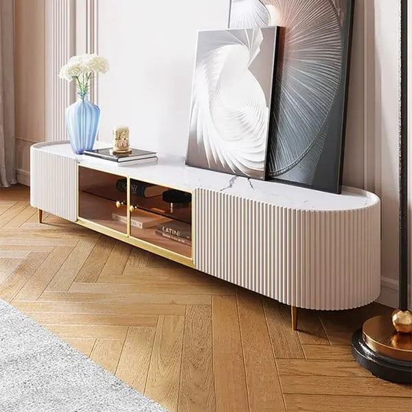 Meuble TV ovale moderne avec 2 portes ACCESS MEUBLE