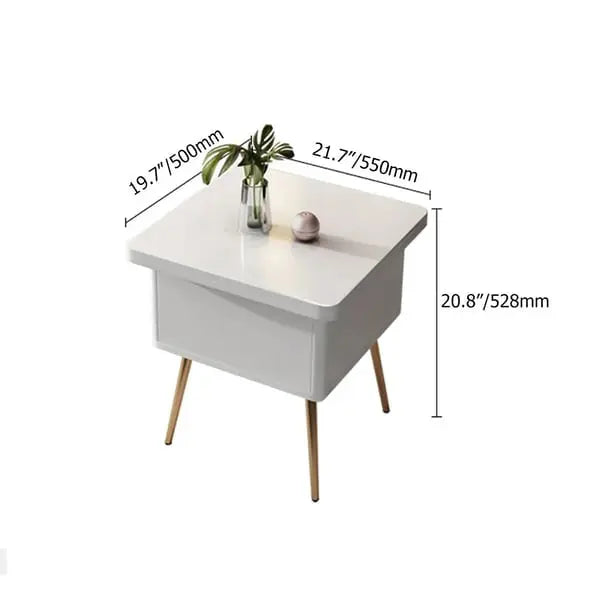 Table basse blanc relevable avec rangement ACCESS MEUBLE