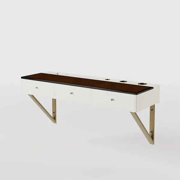 Coiffeuse Mural Table De Toilette Flottant En Verre Trempé ACCESS MEUBLE