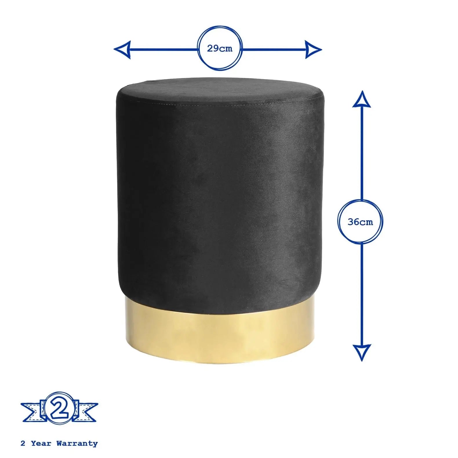 Pouf rond en velours HARBOUR ACCESS MEUBLE