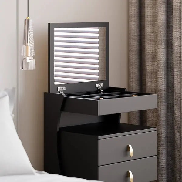 Mini-coiffeuse avec miroir et tabouret ACCESS MEUBLE