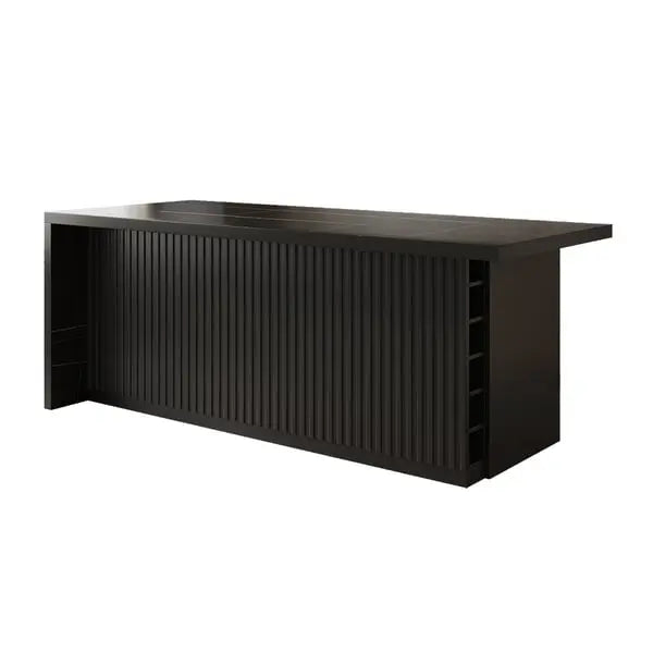 Ilot central extensible avec portes et tiroirs en Marbre ACCESS MEUBLE