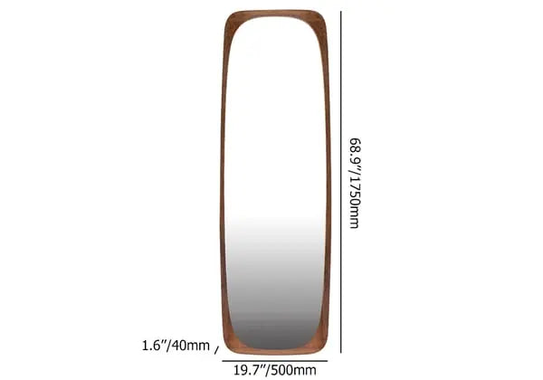 Grand miroir en bois avec cadre en noyer ACCESS MEUBLE