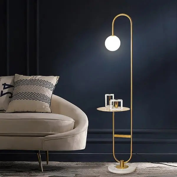 Lampadaire avec étagère doré ACCESS MEUBLE