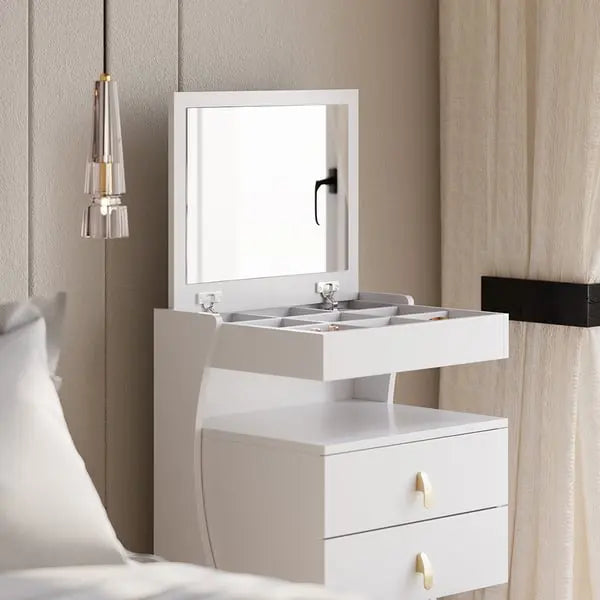 Mini-coiffeuse avec miroir et tabouret ACCESS MEUBLE