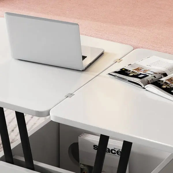 Table basse blanc relevable avec rangement ACCESS MEUBLE