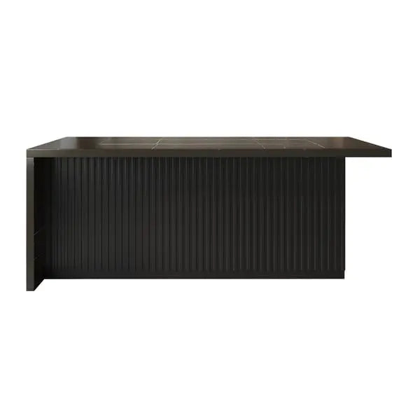 Ilot central extensible avec portes et tiroirs en Marbre ACCESS MEUBLE