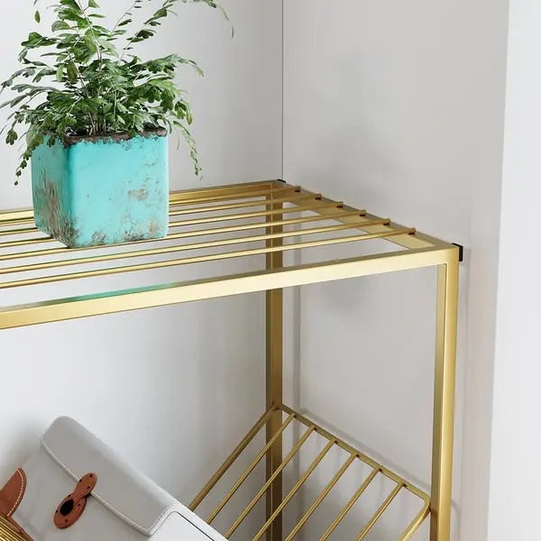 Bibliothèque rectangulaire en métal doré ACCESS MEUBLE