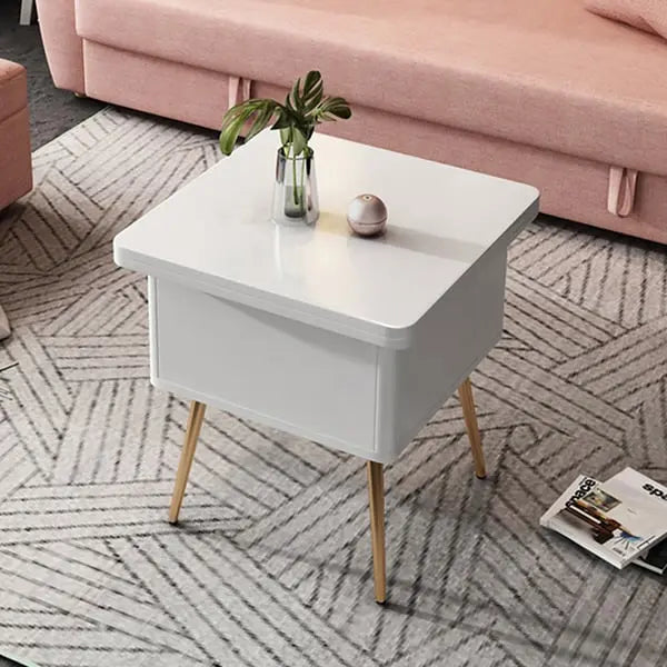 Table basse blanc relevable avec rangement ACCESS MEUBLE