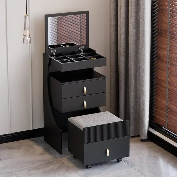 Mini-coiffeuse avec miroir et tabouret ACCESS MEUBLE