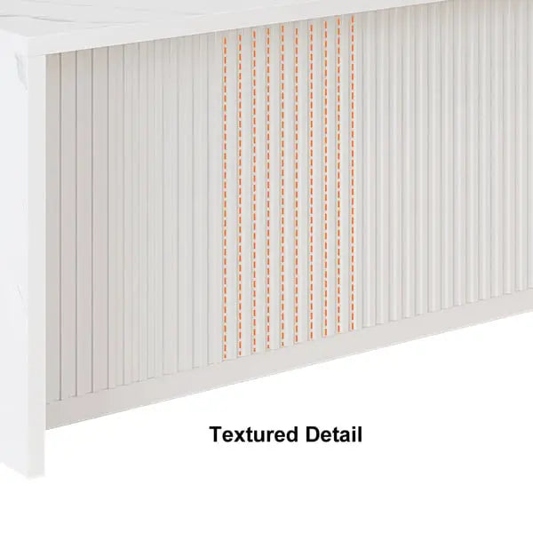 Ilot central extensible avec portes et tiroirs en Marbre ACCESS MEUBLE