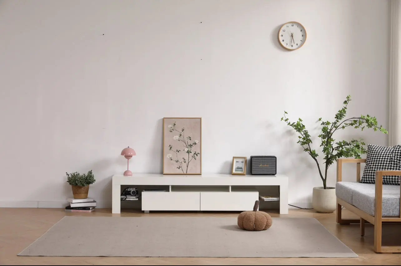 Meuble TV ECLIPSE blanc avec led ACCESS MEUBLE