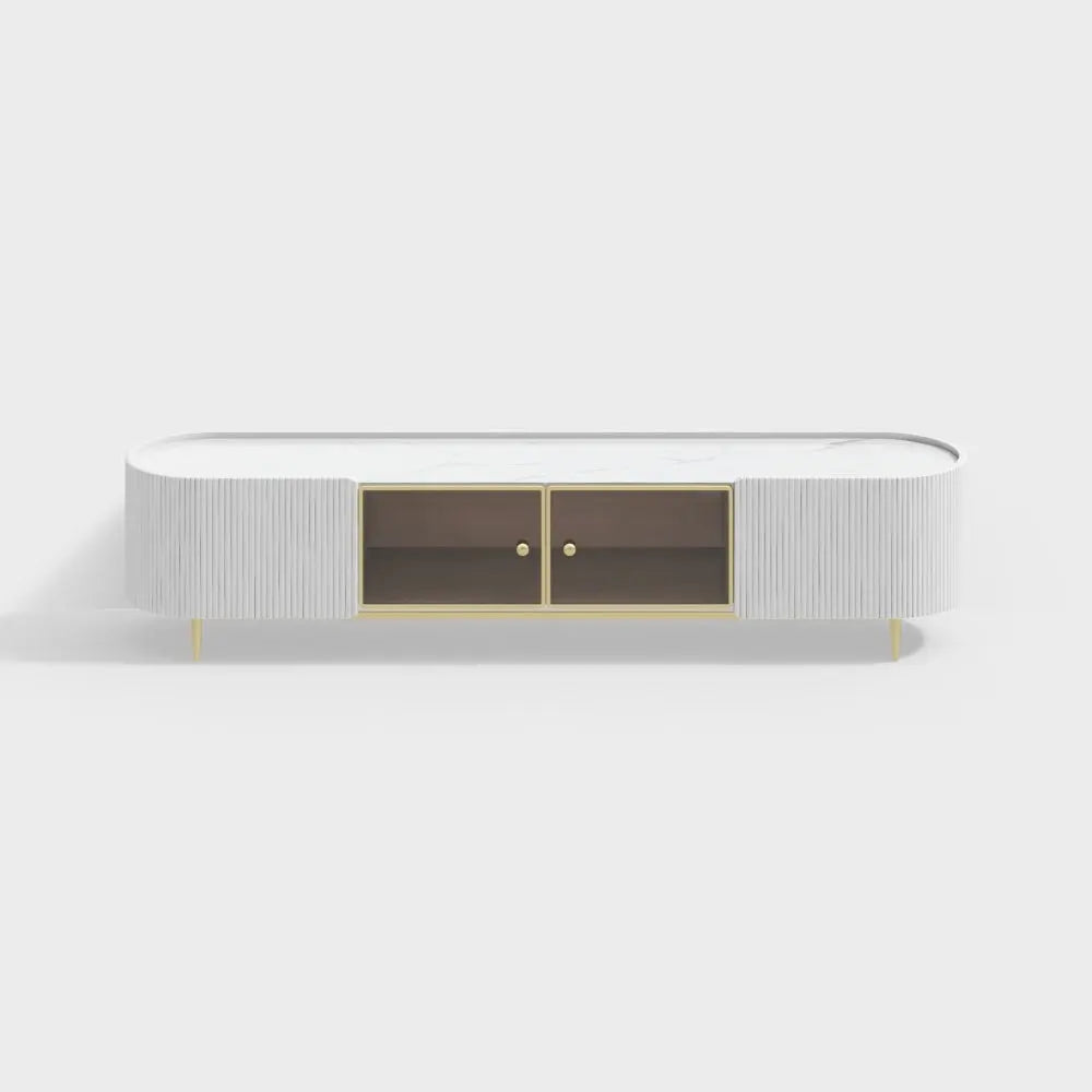 Meuble TV ovale moderne avec 2 portes ACCESS MEUBLE