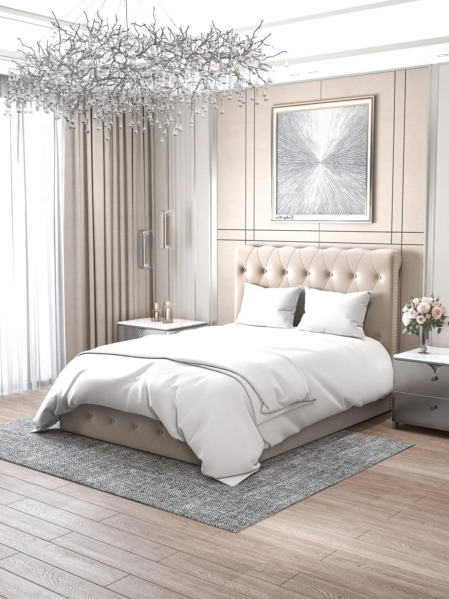 Lit coffre CORSICA en velours ACCESS MEUBLE