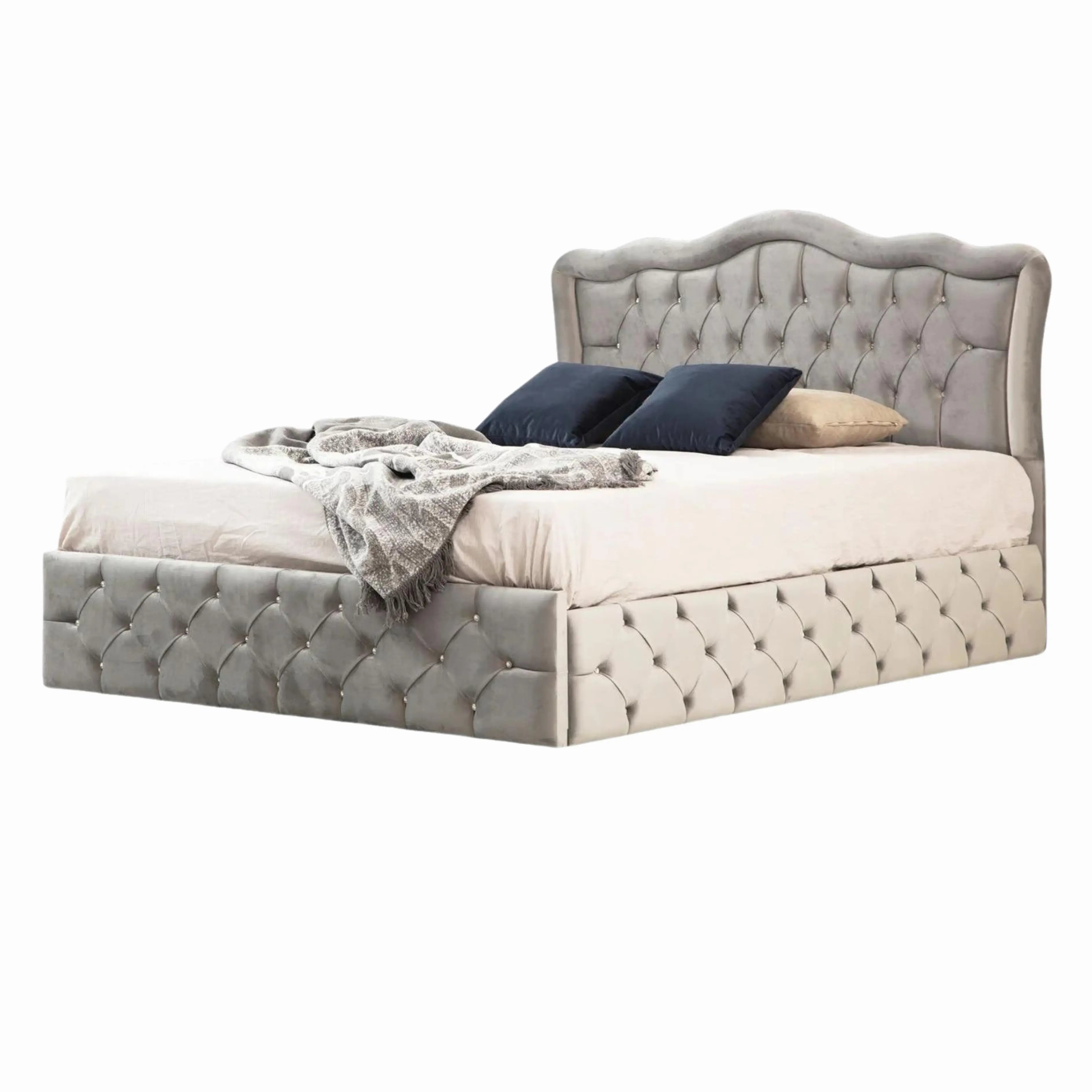 Cadre de lit VENISE en velours ACCESS MEUBLE