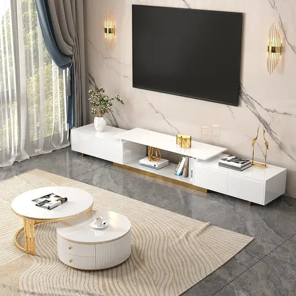 Meuble TV Brillant extensible moderne ACCESS MEUBLE