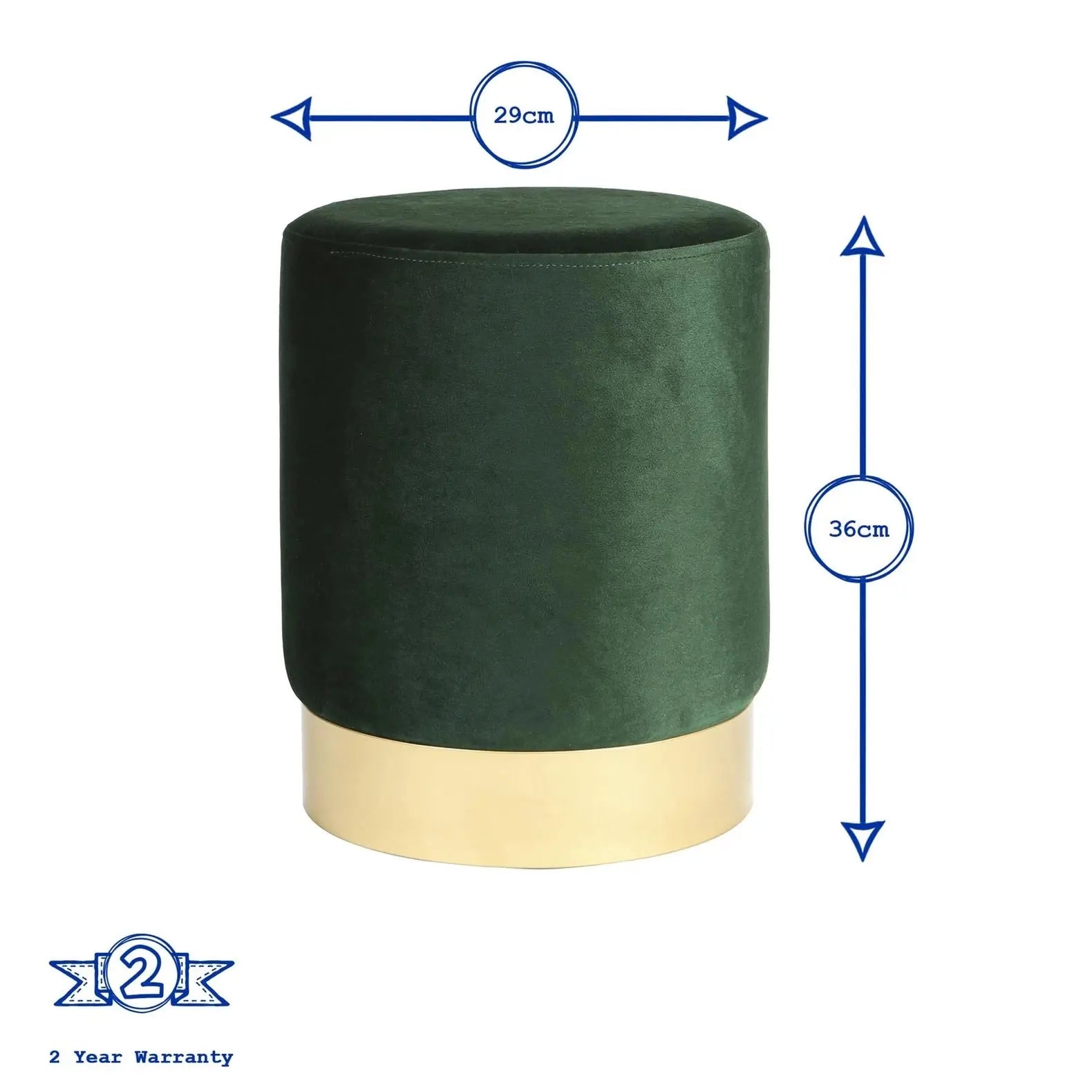 Pouf rond en velours HARBOUR ACCESS MEUBLE