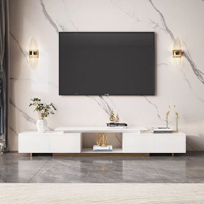 Meuble TV Brillant extensible moderne ACCESS MEUBLE
