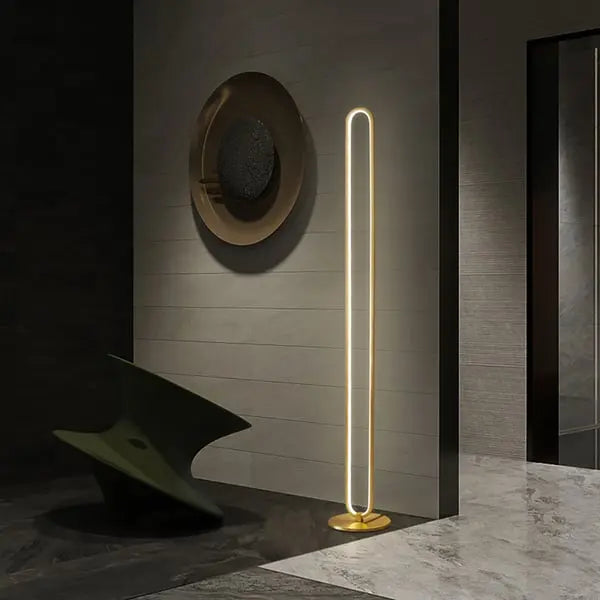 Lampadaire linéaire moderne LED métal doré ACCESS MEUBLE