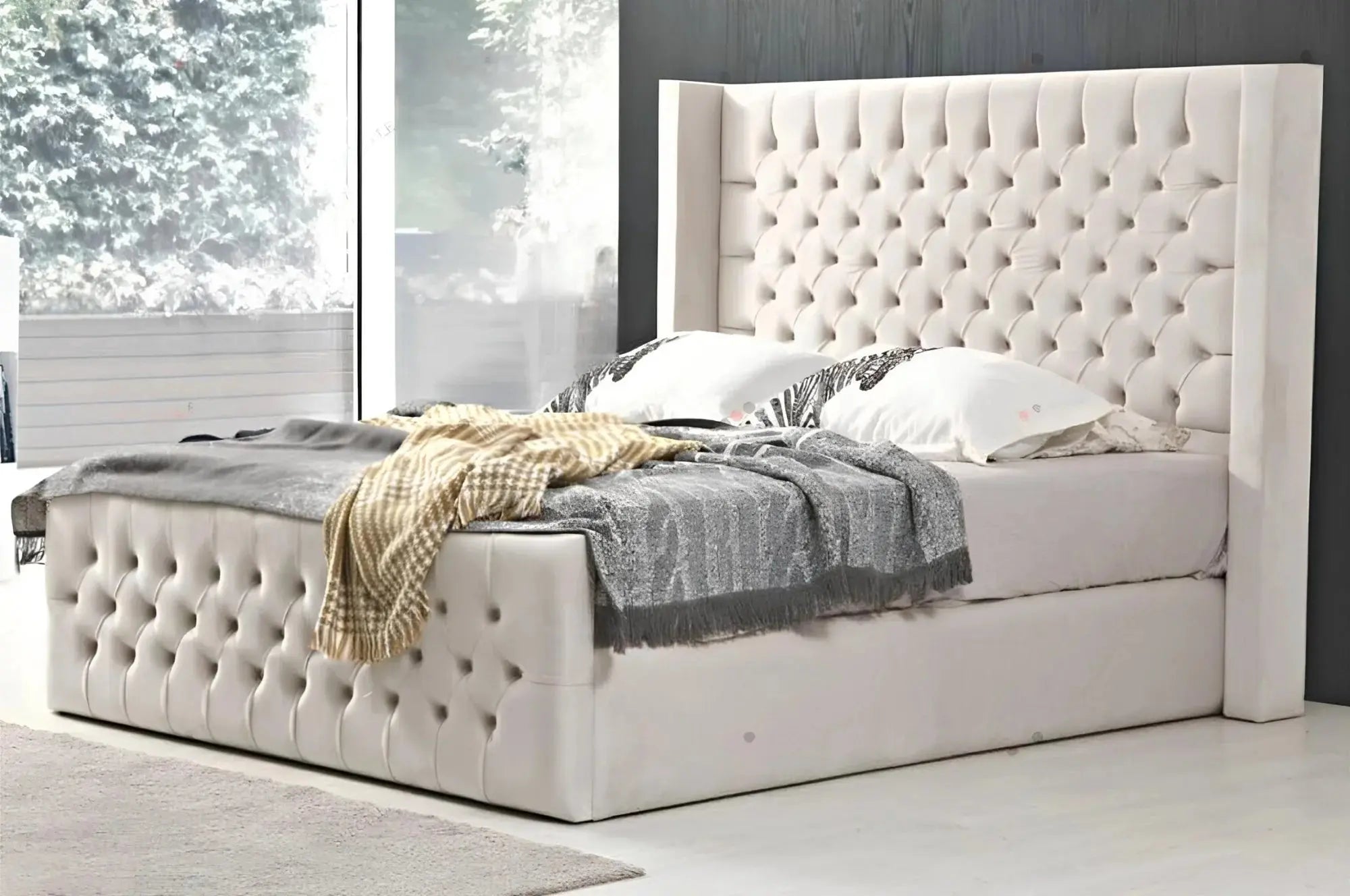 Cadre de lit BIANCA en velours ACCESS MEUBLE