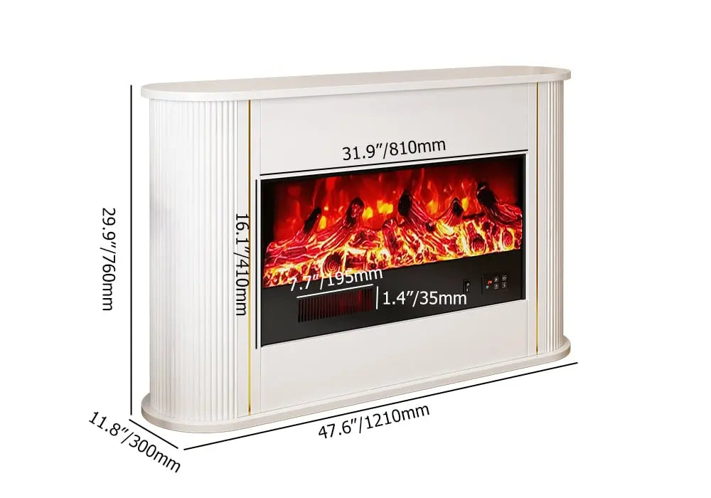 Cheminée électrique autoportante effet de flamme LED 3D réglable ACCESS MEUBLE