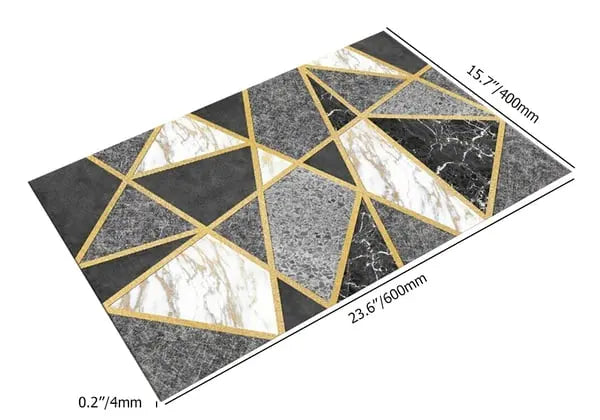 Tapis de bain souple antidérapant géométrique moderne, 1 pi x 2 pi, tapis de salle de bain abstrait rectangulaire ACCESS MEUBLE