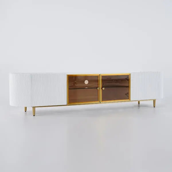 Meuble TV ovale moderne avec 2 portes ACCESS MEUBLE