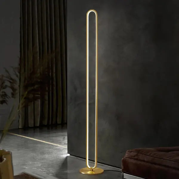 Lampadaire linéaire moderne LED métal doré ACCESS MEUBLE