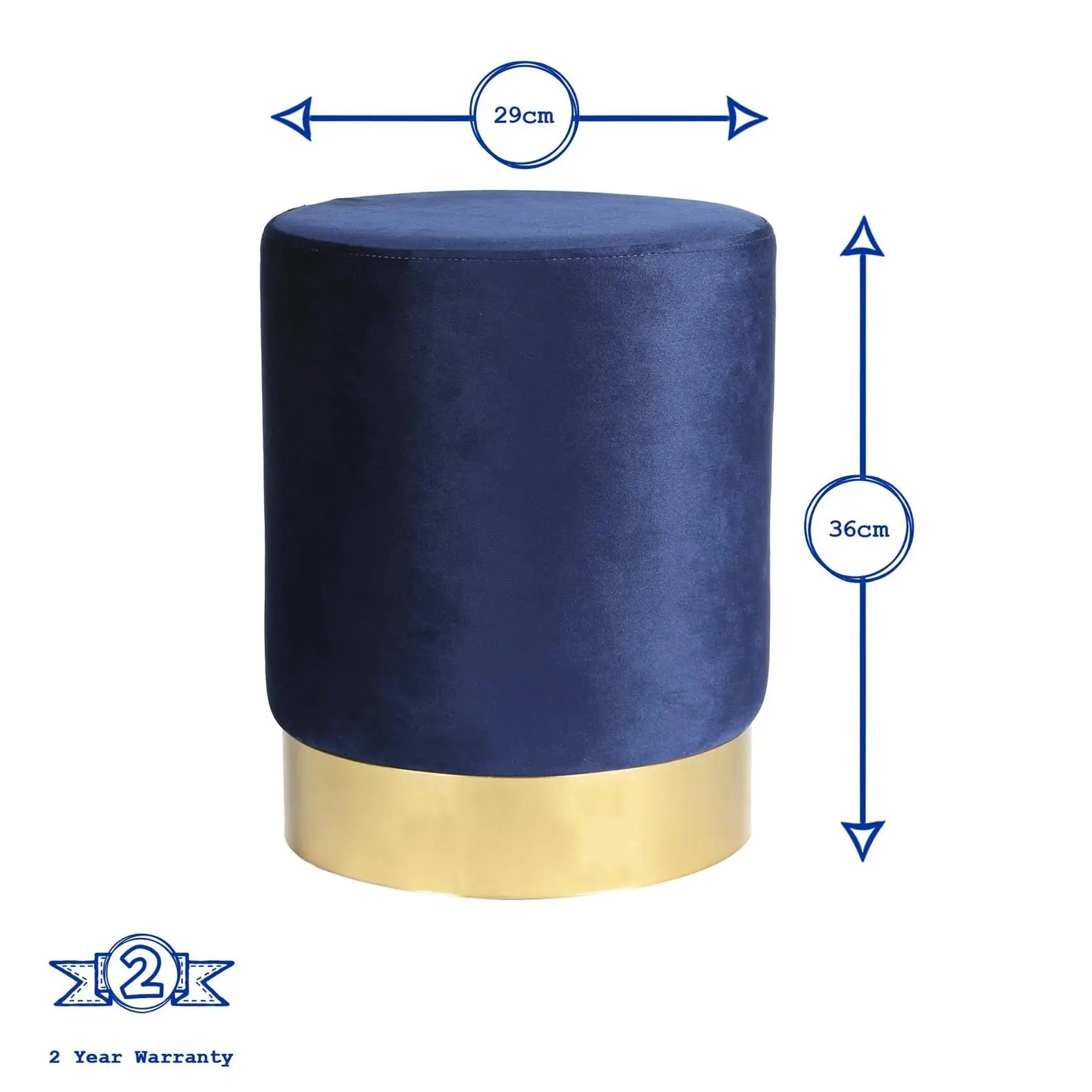 Pouf rond en velours HARBOUR ACCESS MEUBLE