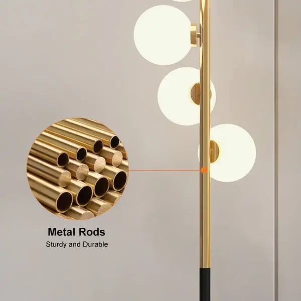 Lampadaire minimaliste en marbre noir et or ACCESS MEUBLE