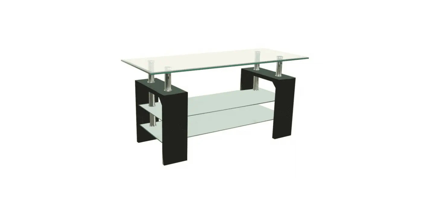 Meuble TV GLORIA noir en verre ACCESS MEUBLE
