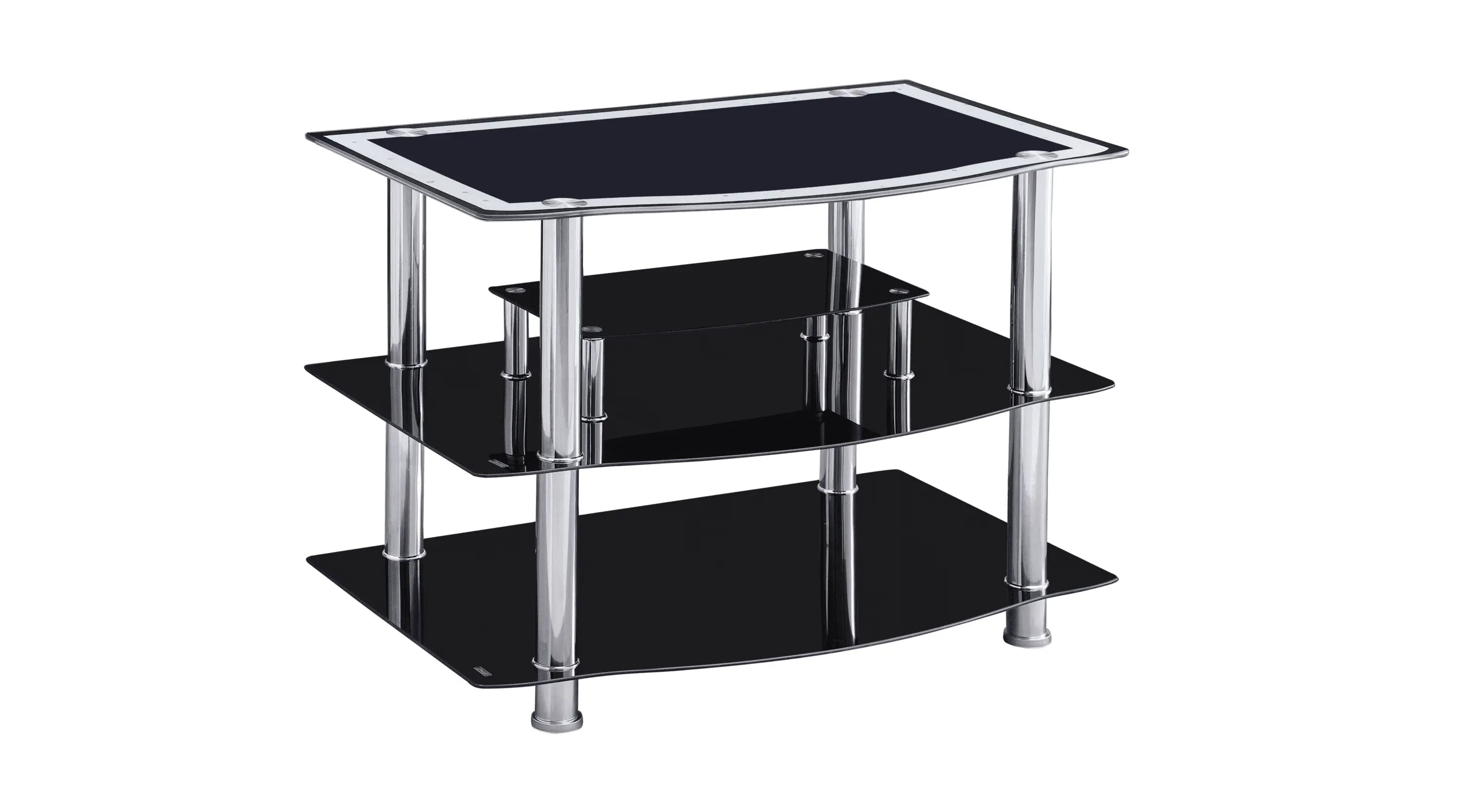 Meuble tv EDOUARD noir en verre ACCESS MEUBLE